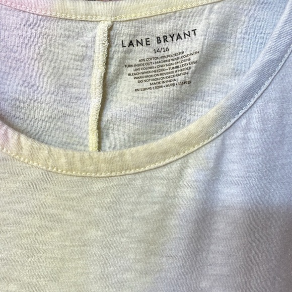 LANE BRYANT UGC Womens Sz 14/16Tee Always On Vacation Tropical Watercolor shirt - Picture 5 of 9